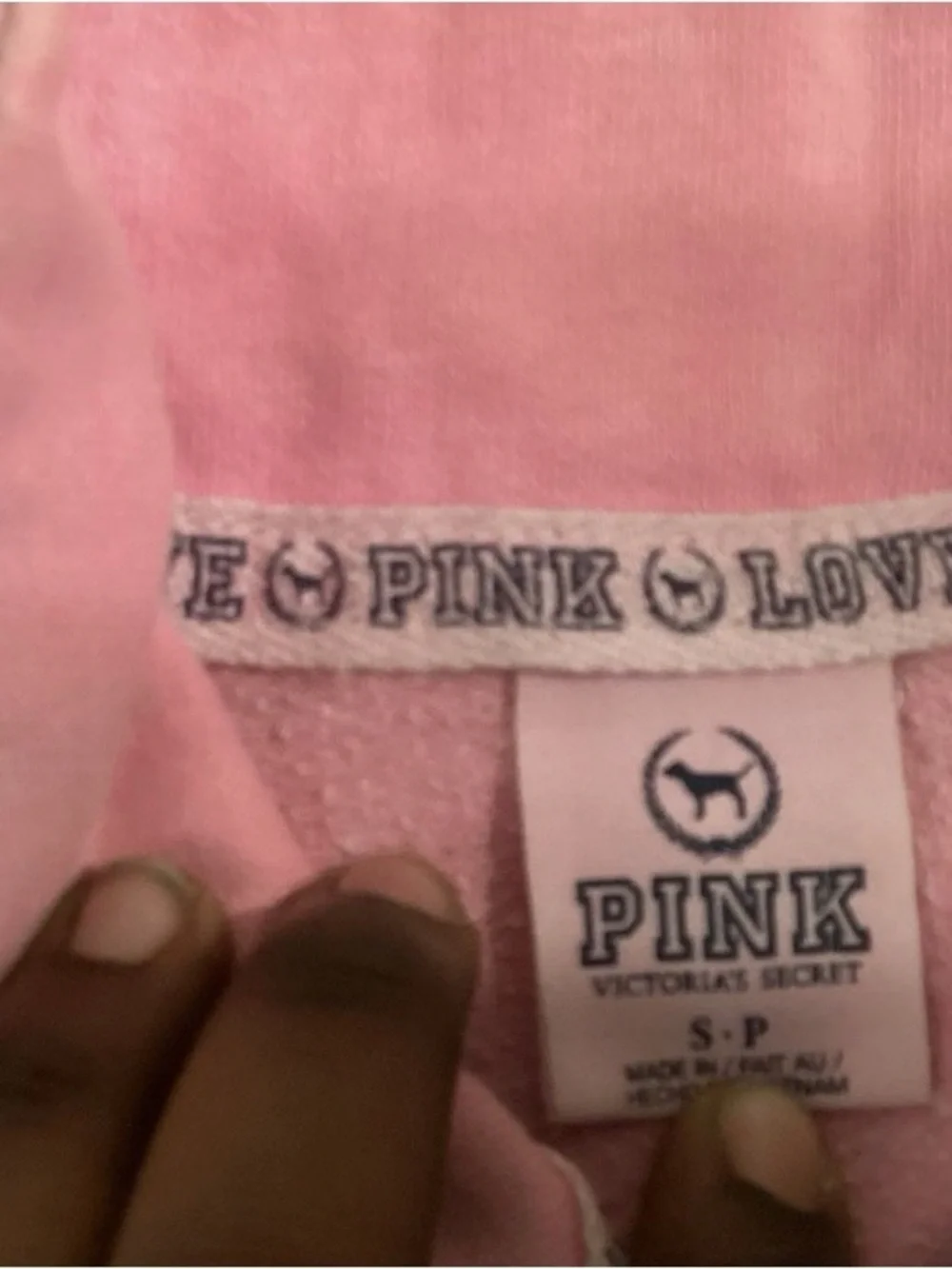 PINK Victoria's Secret Girls' Pink Zip-Up Jacket with 1986 Front Print